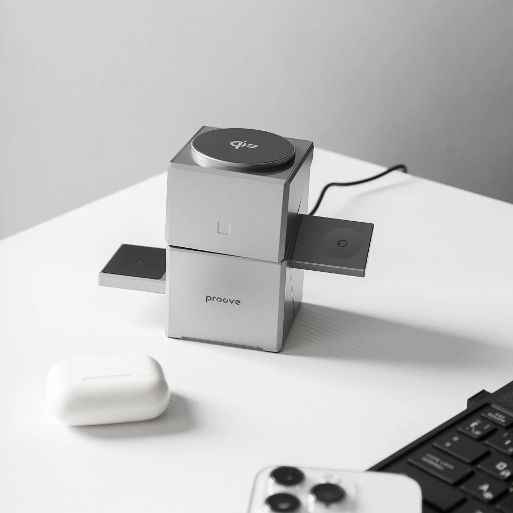 Qi2 3-in-1 Wireless Charger with Auto-Rotating Dock
