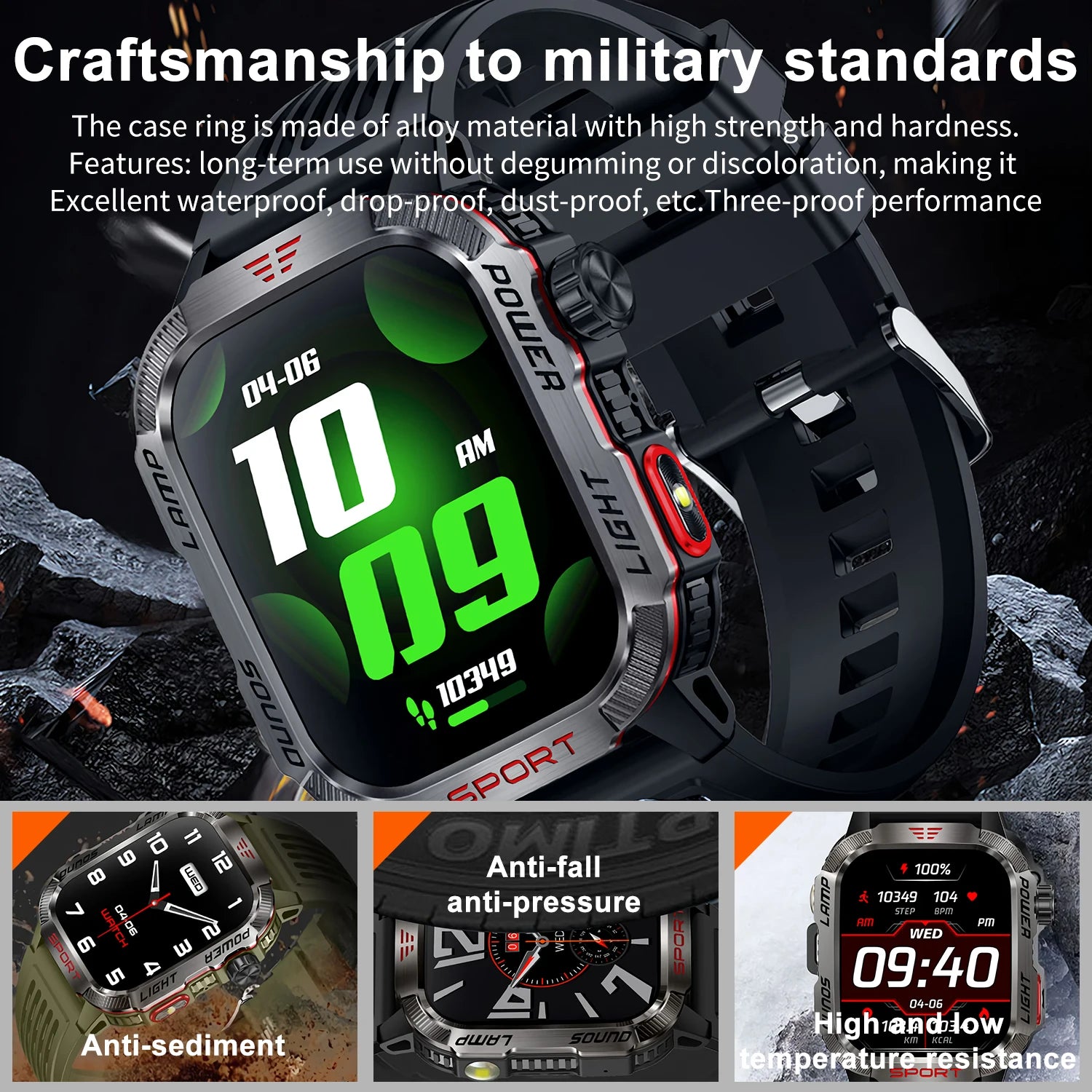 Men’s Waterproof Smartwatch with Bluetooth Calls & Fitness Tracking