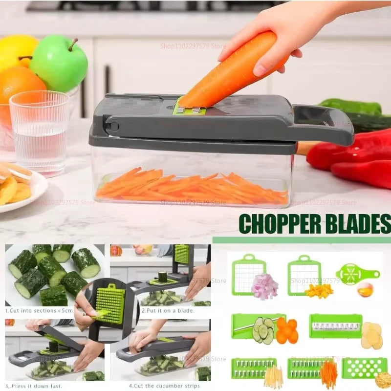 16-in-1 Vegetable Chopper & Slicer for Kitchen Essentials
