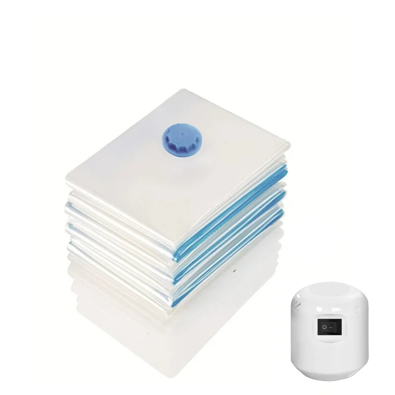 Mini Electric Vacuum Pump – Compression Sealer for Clothes & Food Storage Bags | Space-Saving Organizer