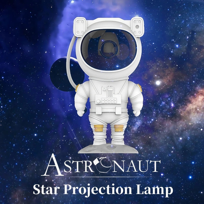 Astronaut Star Projector Night Light – USB Rechargeable & Remote Control