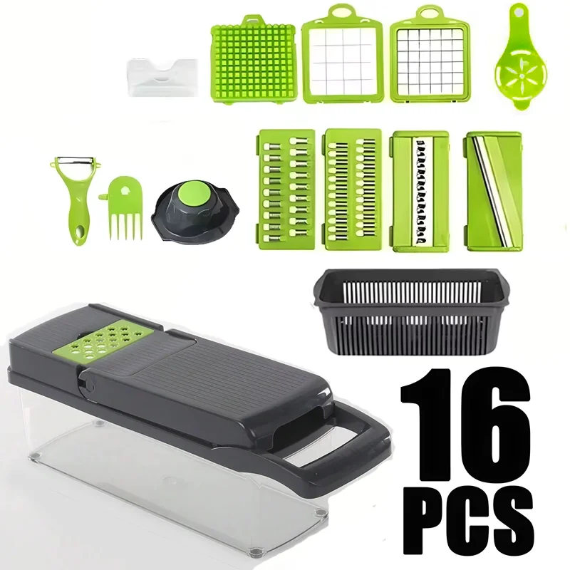 16-in-1 Vegetable Chopper & Slicer for Kitchen Essentials