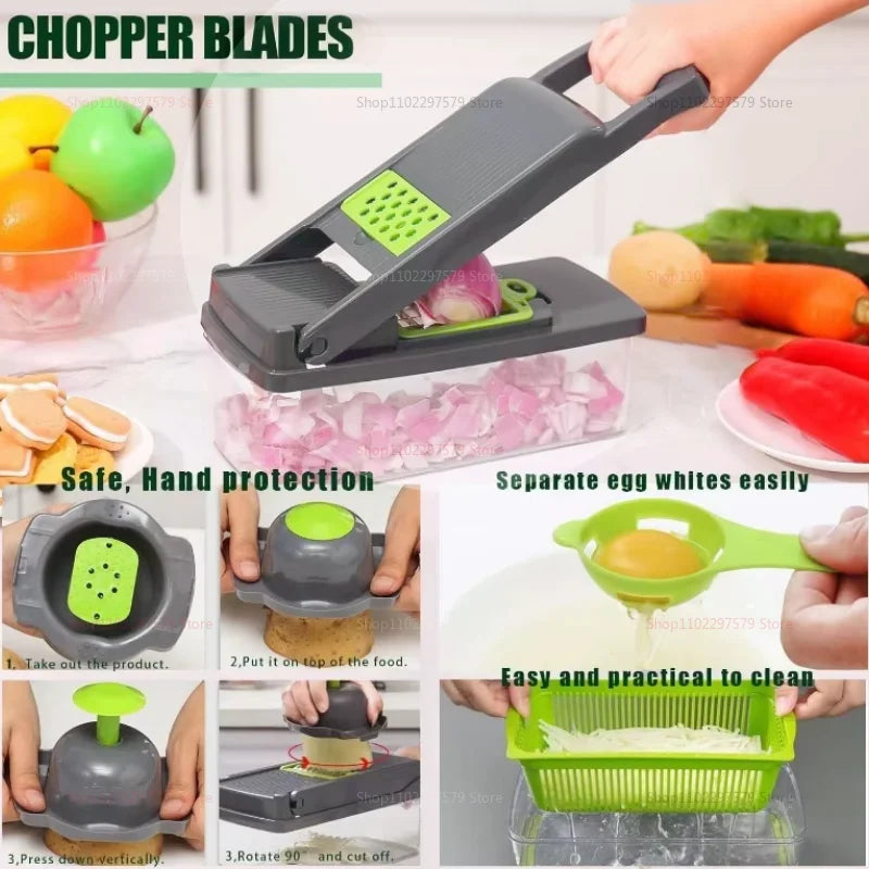16-in-1 Vegetable Chopper & Slicer for Kitchen Essentials