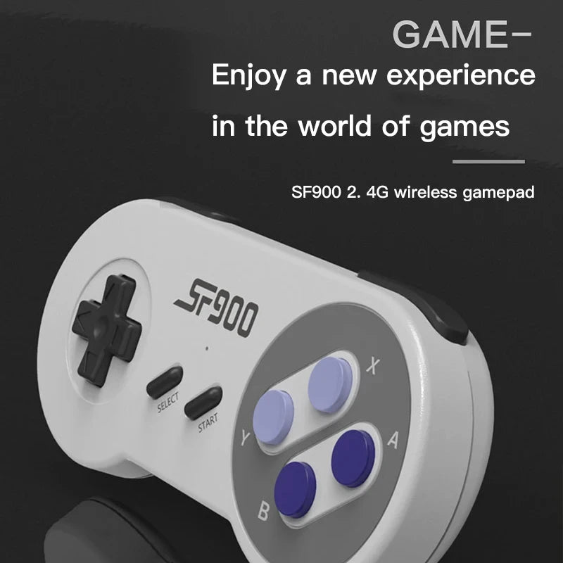 SF900 Retro Game Console – 5000 Built-in Games, HDMI Output, Wireless Controllers, SNES Style
